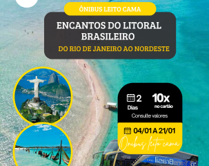 NORDESTÃO BRASILEIRO FÉRIAS DE JANEIRO - RODOVIÁRIO 01° CLASSE.